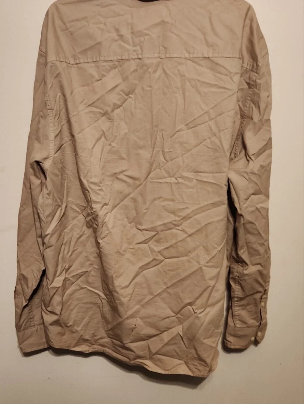 Calvin Klein Men's Lightweight Button-Up Shirt Jacket in Beige Tan